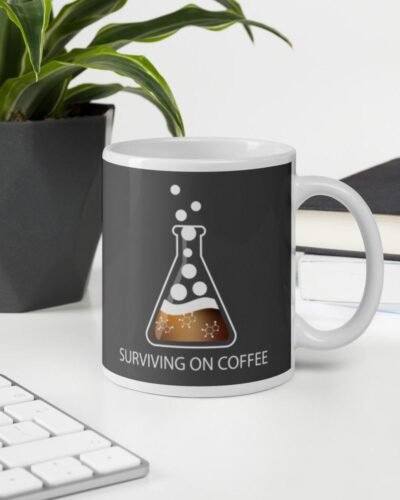 Surviving on coffee mug